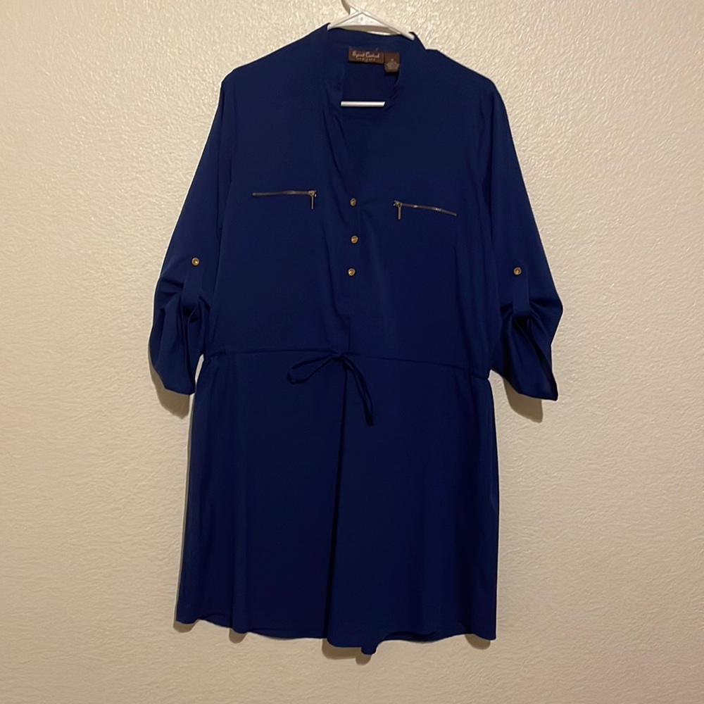 Women Blue Flowy Dress